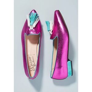 👁{ISO]👁ANTHROPOLOGIE Bisue  Leather Loafers